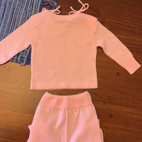 Little Angels - vintage sweater and pant set, 0-3 - Picture 6 of 6